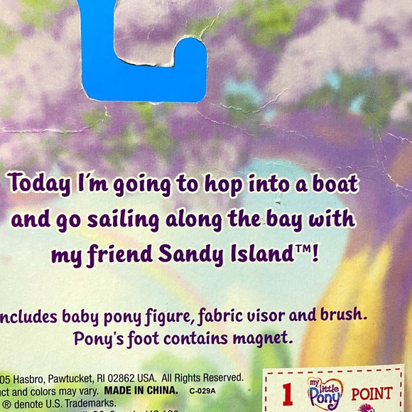 MY LITTLE PONY G3 NWT VTG 2005 BABY PONY HULA LULA TARGET EXCLUSIVE, BRUSH & HAT - Picture 11 of 13